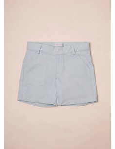 Pantalón corto niño azul pastel