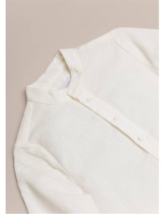 Camisa de lino blanco roto 2